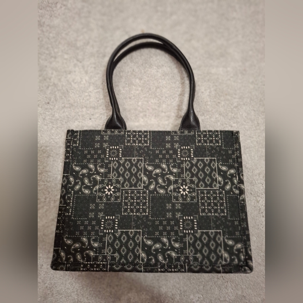 Montana West Black Bandana Print Tote Bag